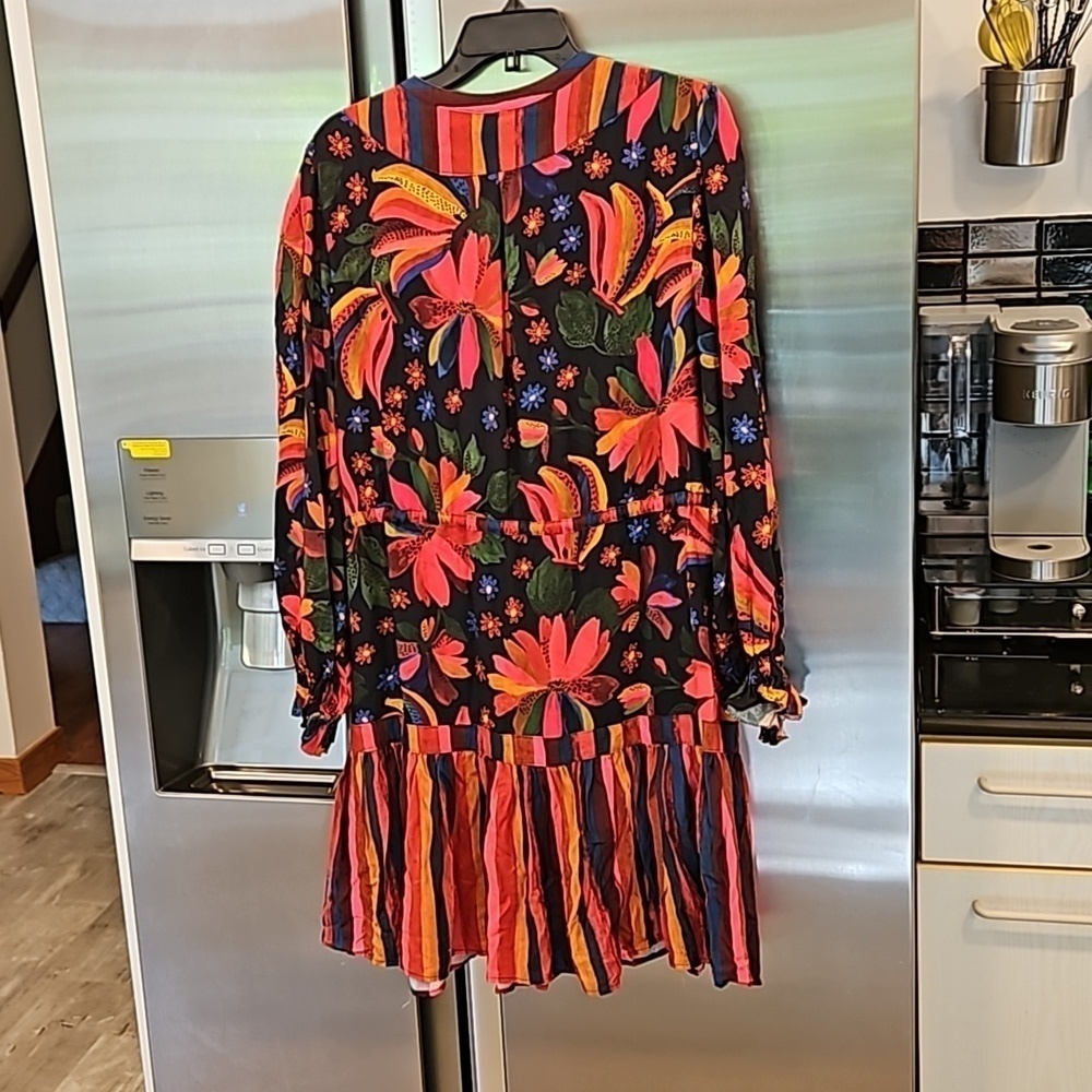 💕FARM RIO💕 Black Banana Sky Lenzing Ecovera Mini Dress XL - Picture 7 of 16
